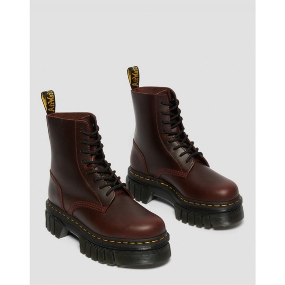 NWT Free People Dr. Martens Audrick Brando Leather Lace-Up Boots Size 7, 8, or 9 - Picture 5 of 17